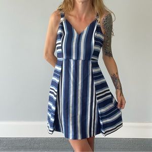 BCBGeneration Blue Striped Mini Dress